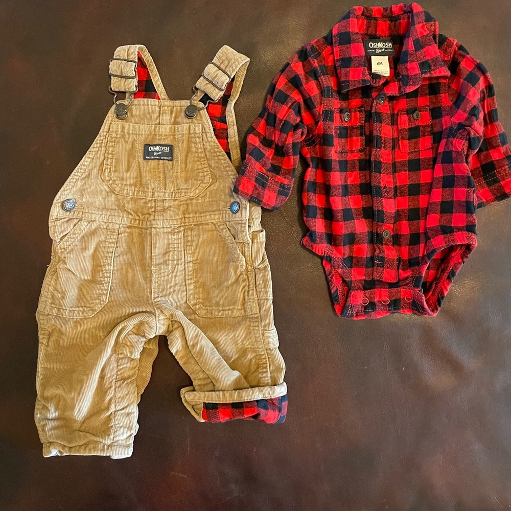 Osh kosh B’Gosh Corduroy Buffalo Check Outfit